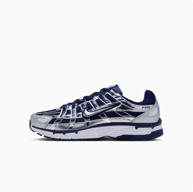 Nike P-6000 Silver & Navy Sneakers