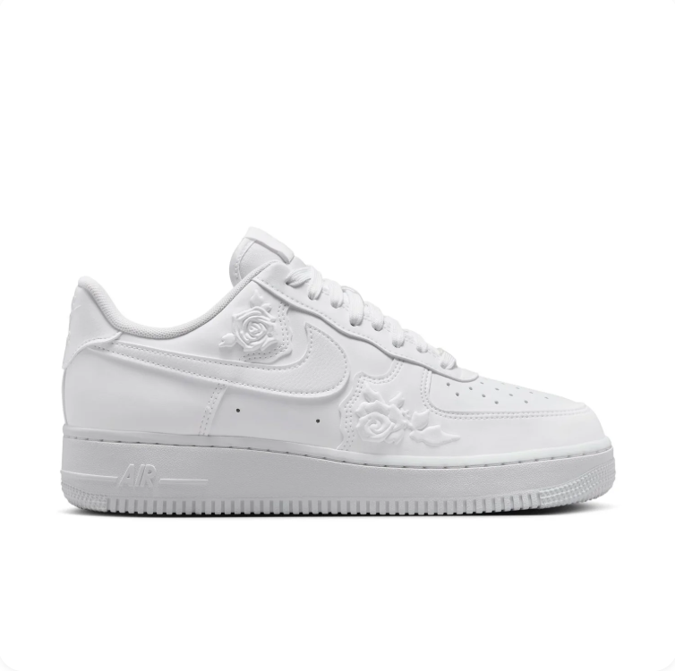 Nike Air Force 1 '07 White Rose Embossed Sneakers