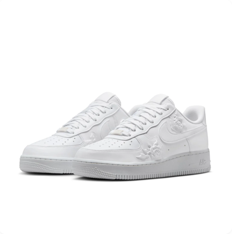 Nike Air Force 1 '07 White Rose Embossed Sneakers