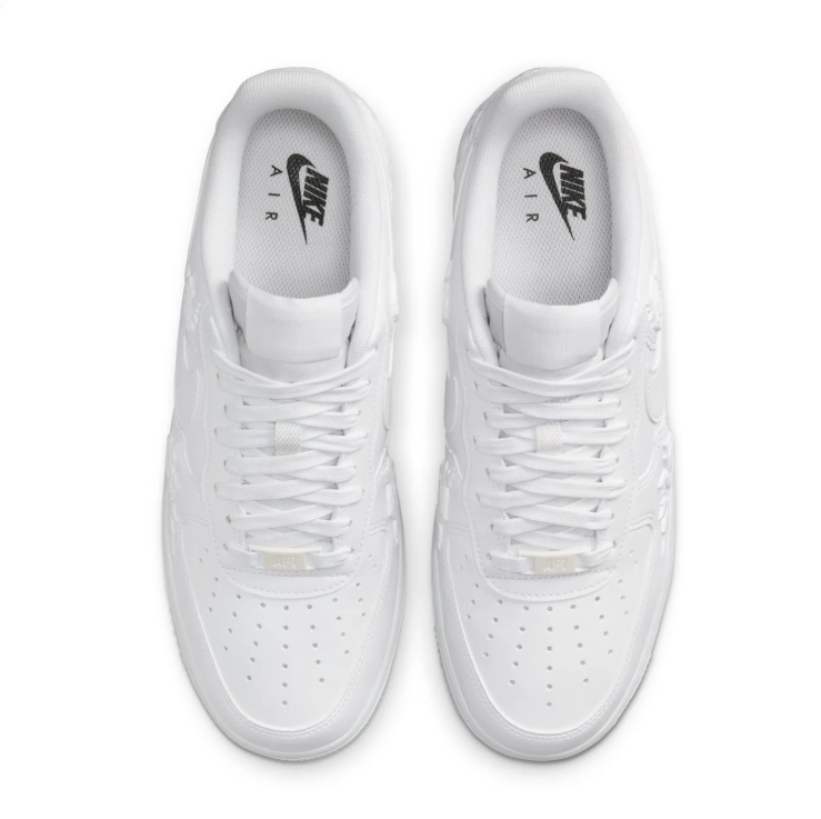 Nike Air Force 1 '07 White Rose Embossed Sneakers