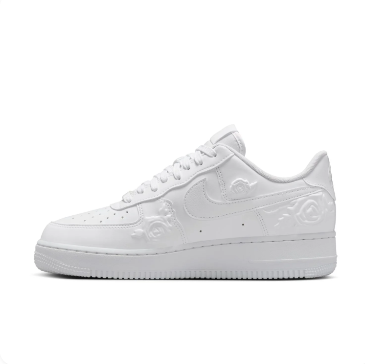 Nike Air Force 1 '07 White Rose Embossed Sneakers