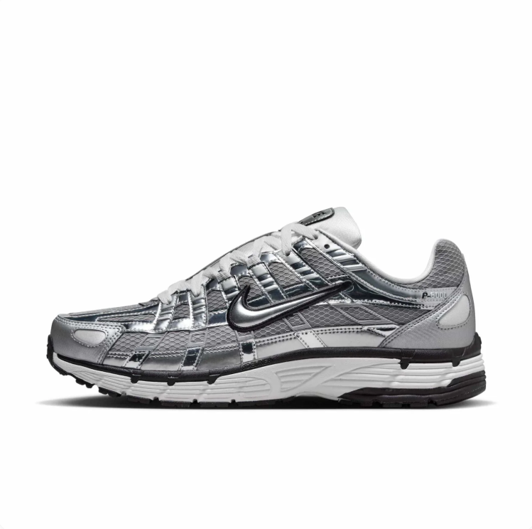 Nike P-6000 Silver & Black Sneakers