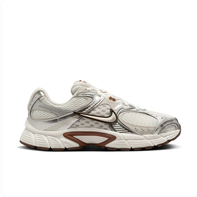 Nike Initiator Sail Silver & Brown Gum Retro Running Sneakers