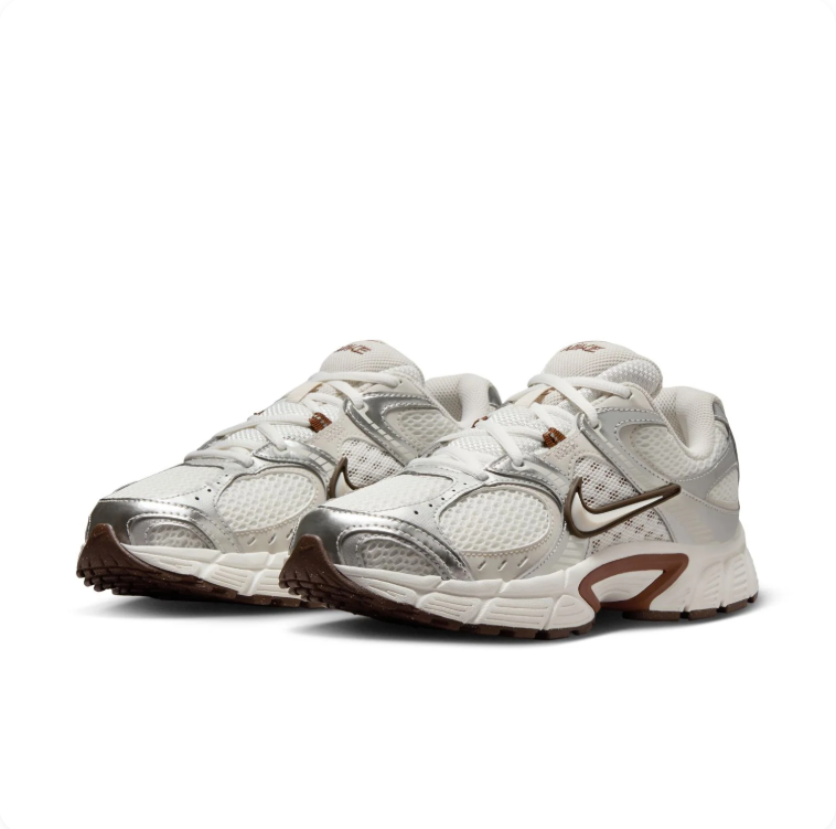 Nike Initiator Sail Silver & Brown Gum Retro Running Sneakers