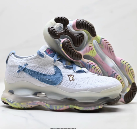 Nike Air Max Scorpion White & Blue Graffiti Sneakers
