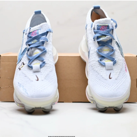 Nike Air Max Scorpion White & Blue Graffiti Sneakers
